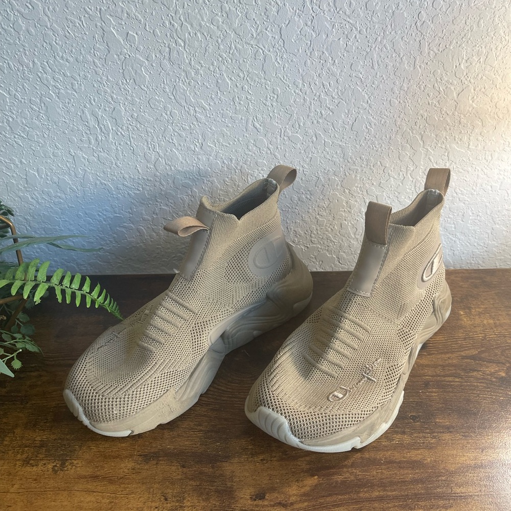 Champion Hyper C Raw Slip On Shoes Size 6W Brown Knit LIfestyle